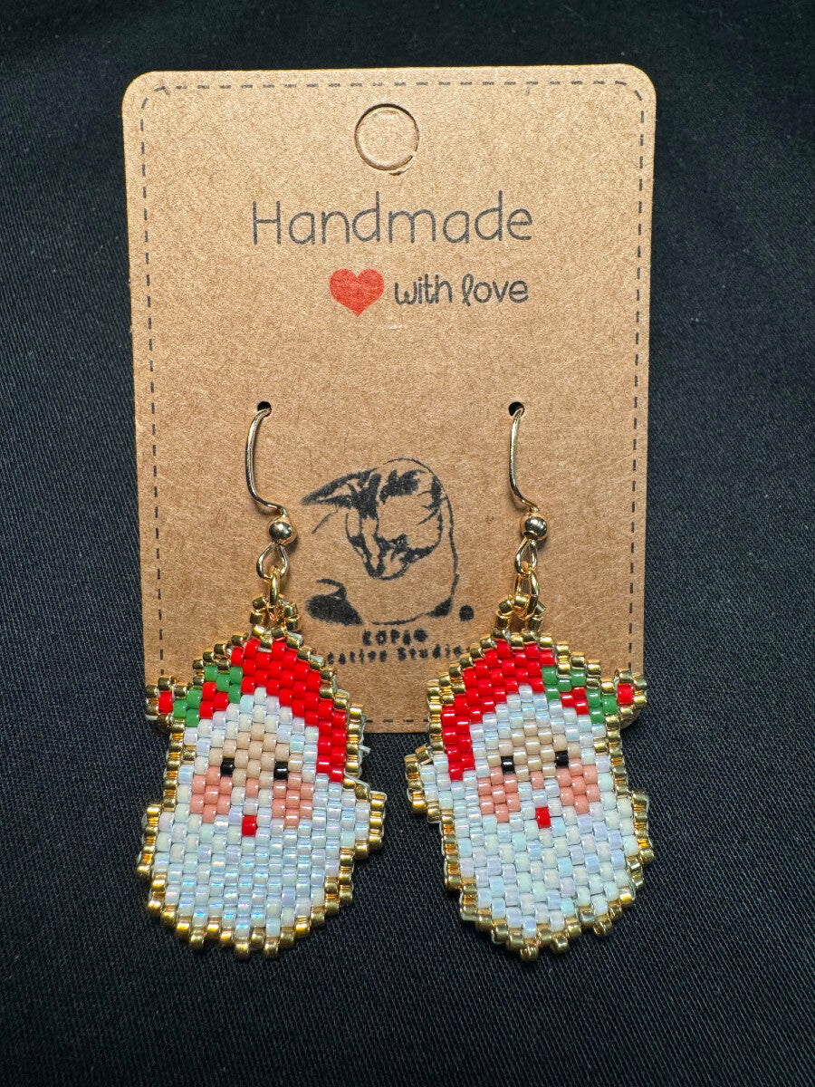 Santa Fish Hook Earrings