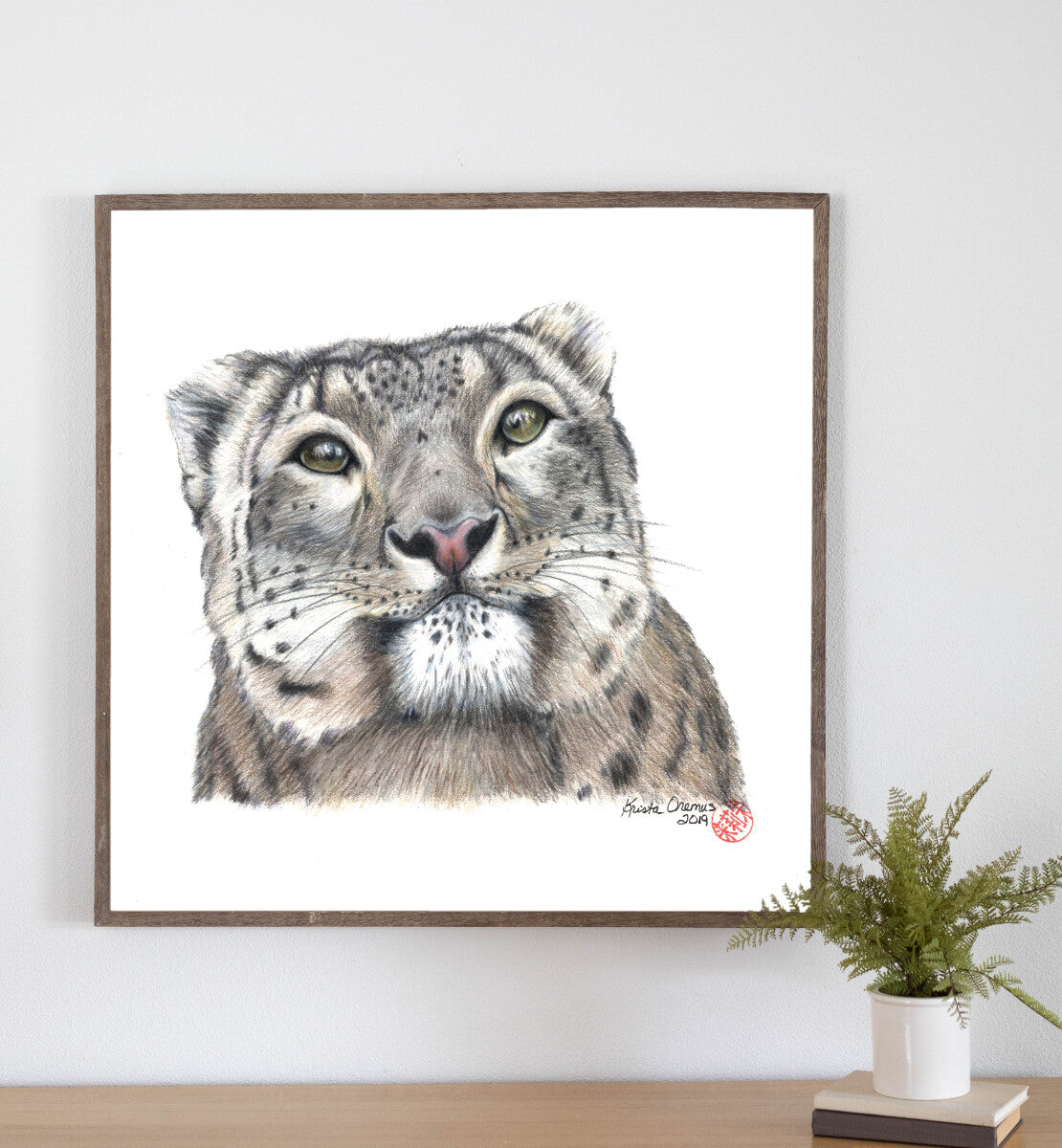Snow Leopard Art Print