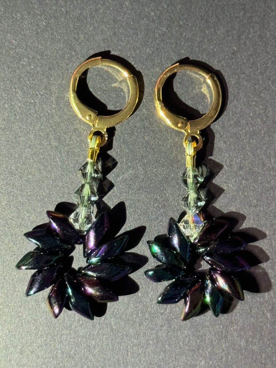 Pinwheel Lever Back Earrings