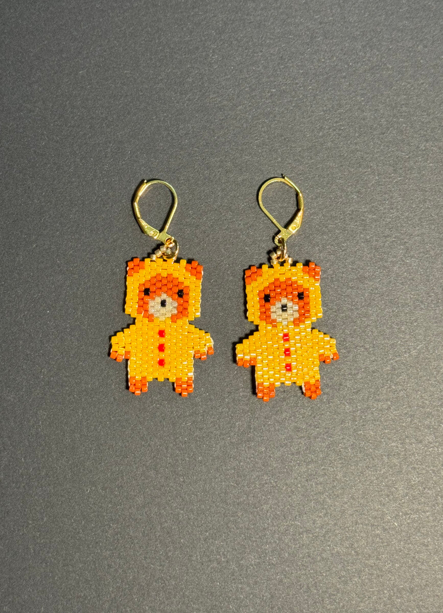 Rainy Day Bear Leverback Earrings