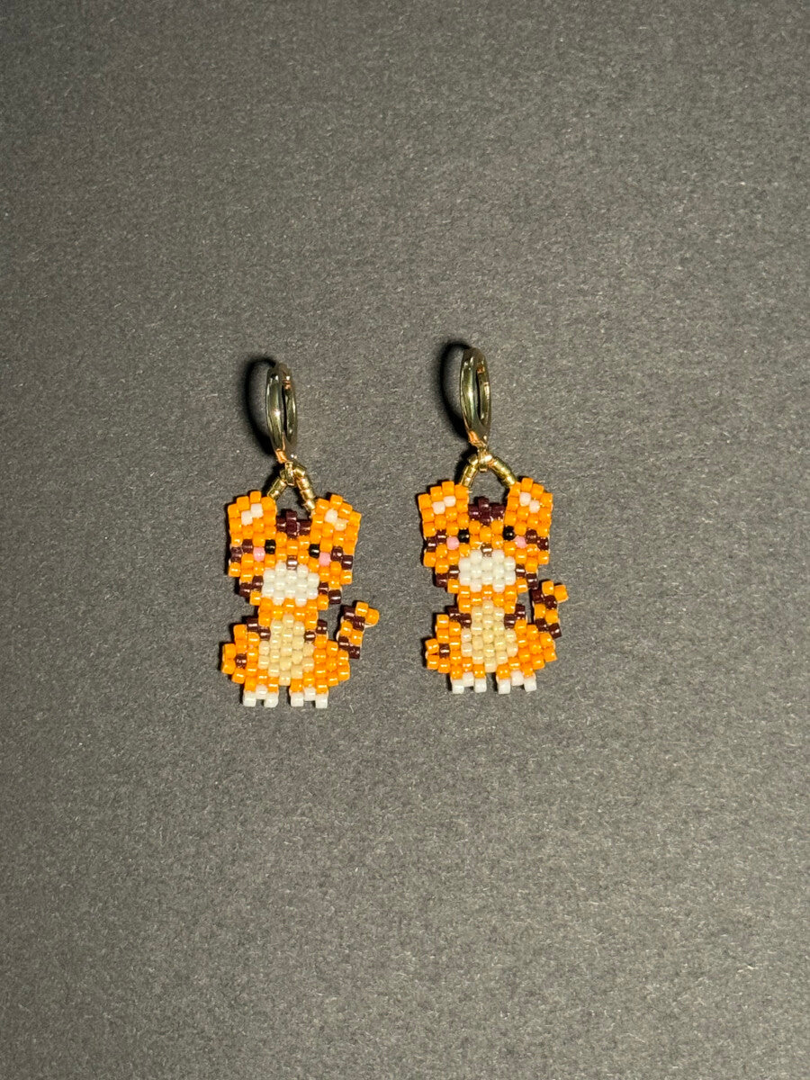 Tiger Leverback Earrings