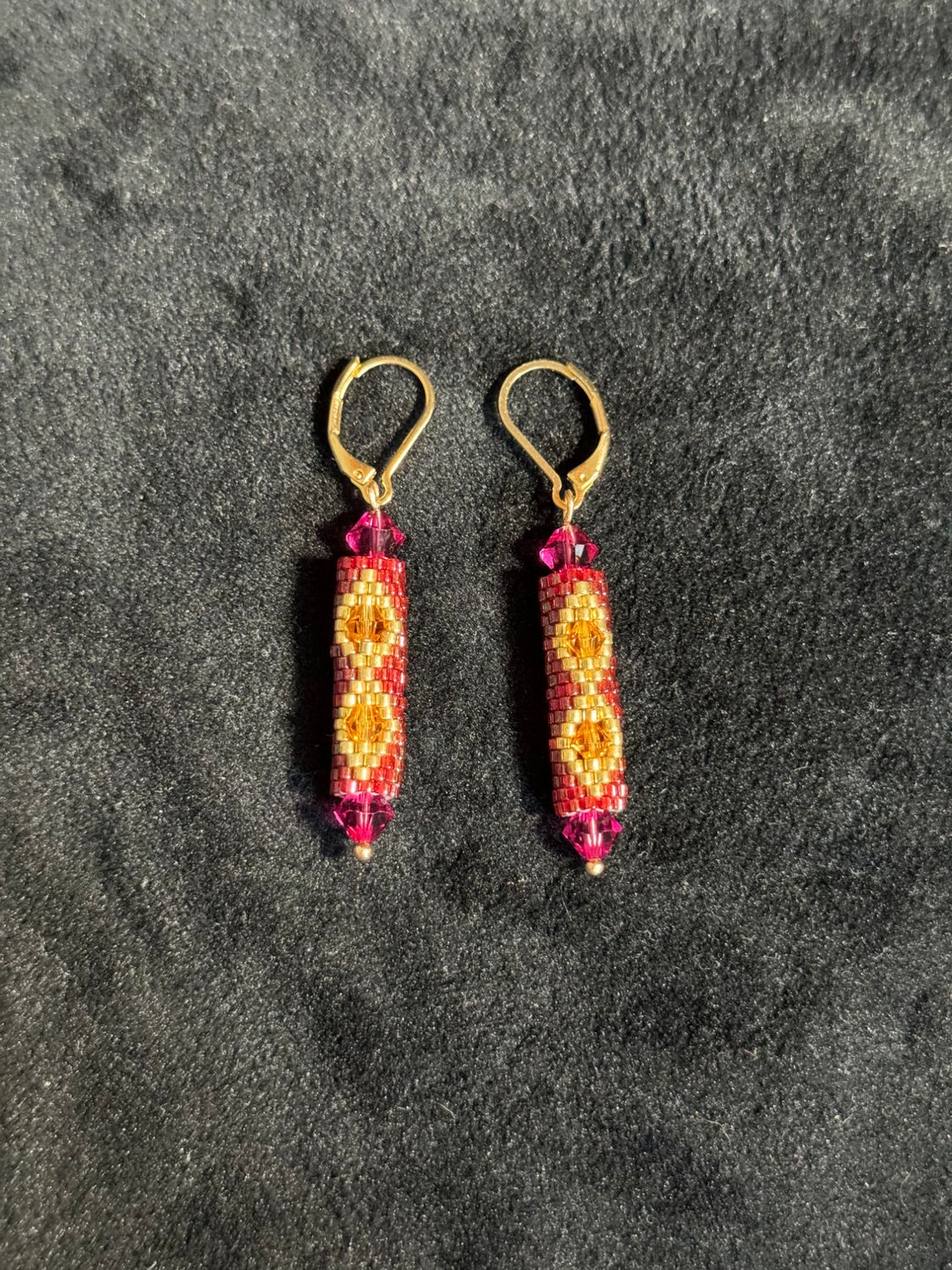 Mulan Themed 3D Tube Leverback Earrings