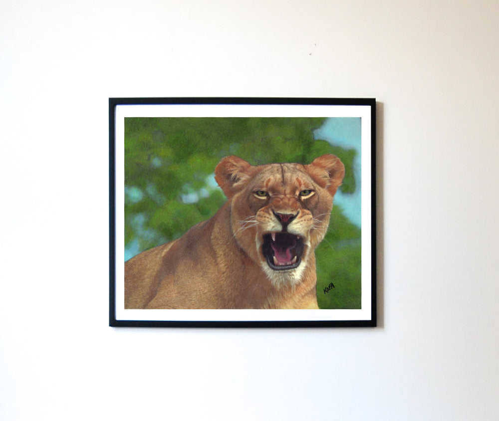 A-Chew Colored Pencil Art Print