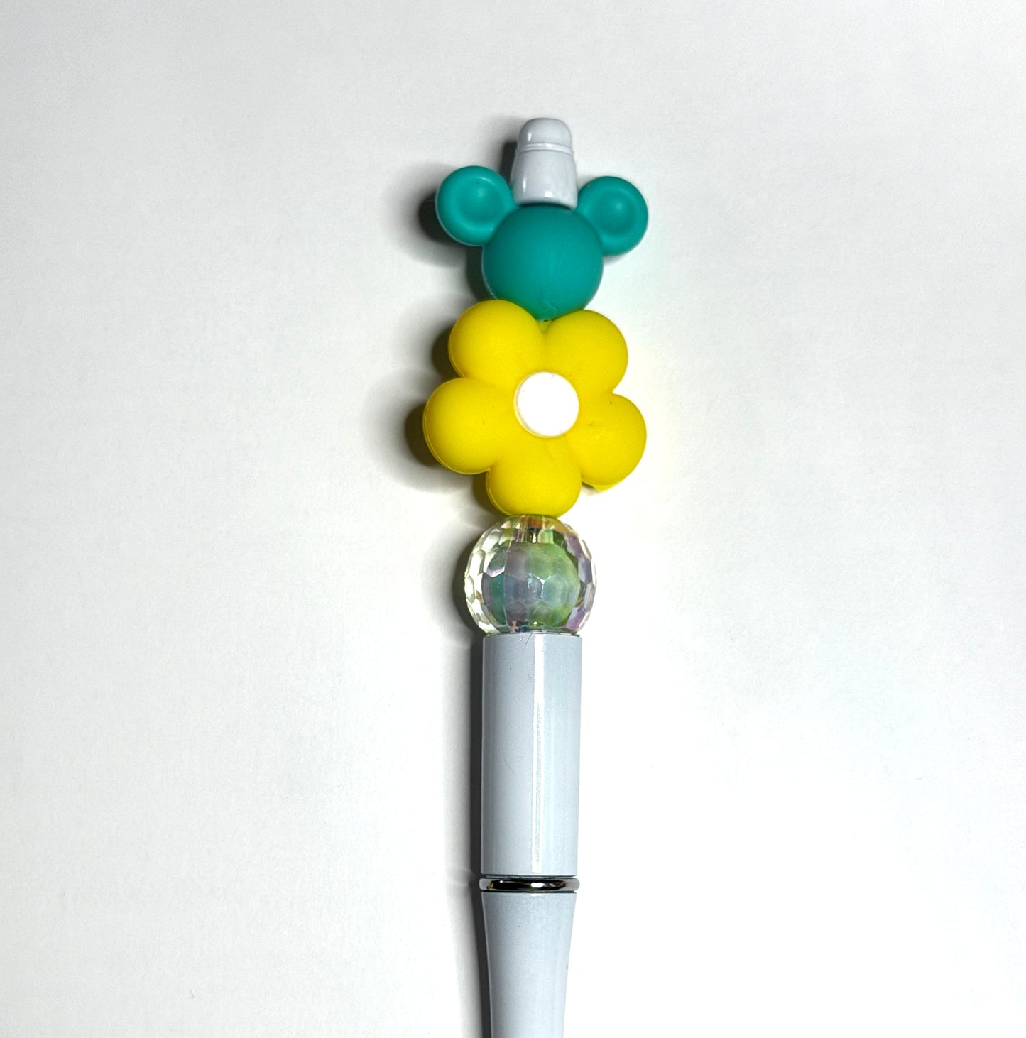 Add Some Fun To Your Everyday Pens! Blue Mickey Themed and Yellow Flower
