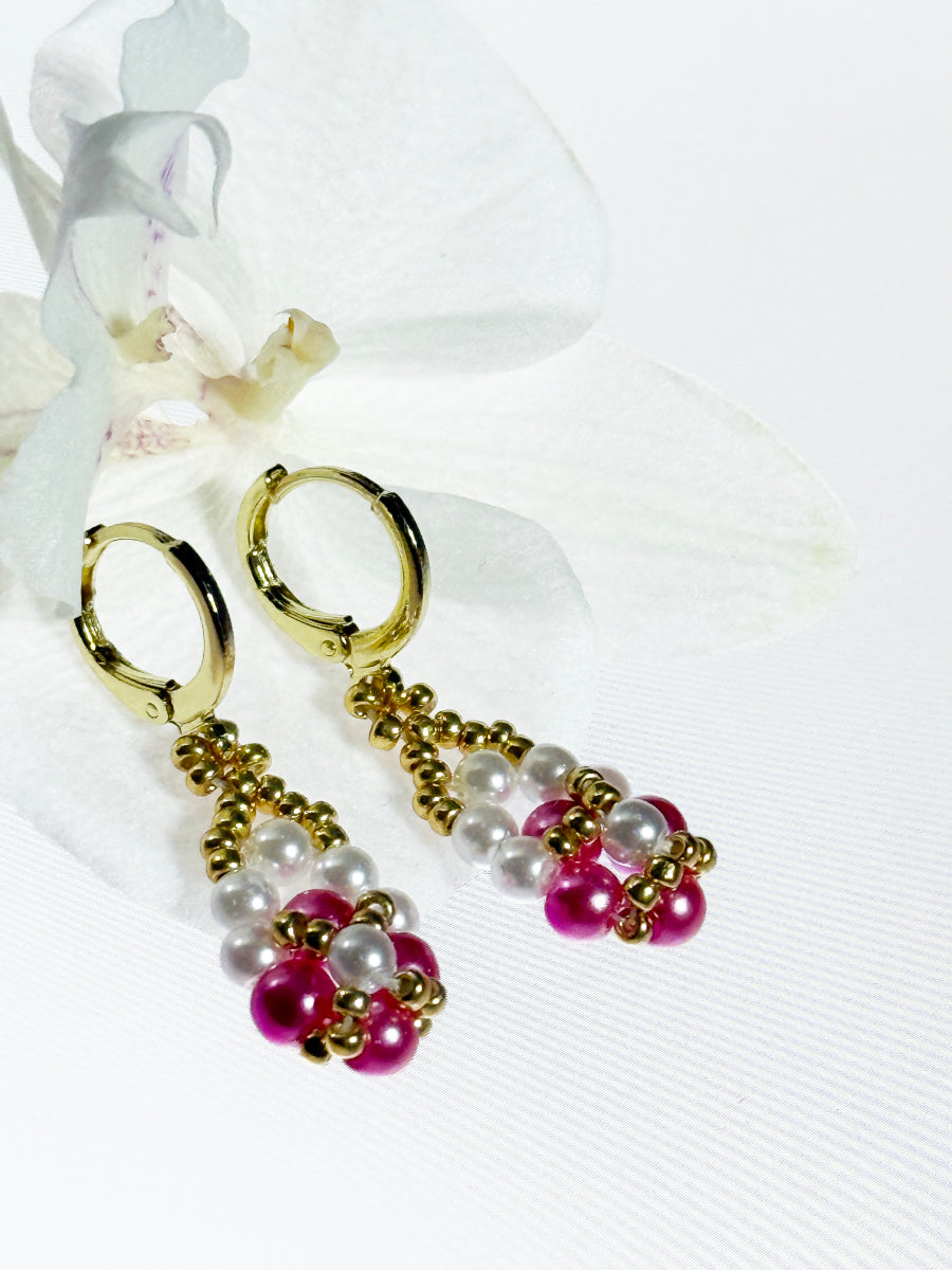 Pink Pearl Bracelet and Earring