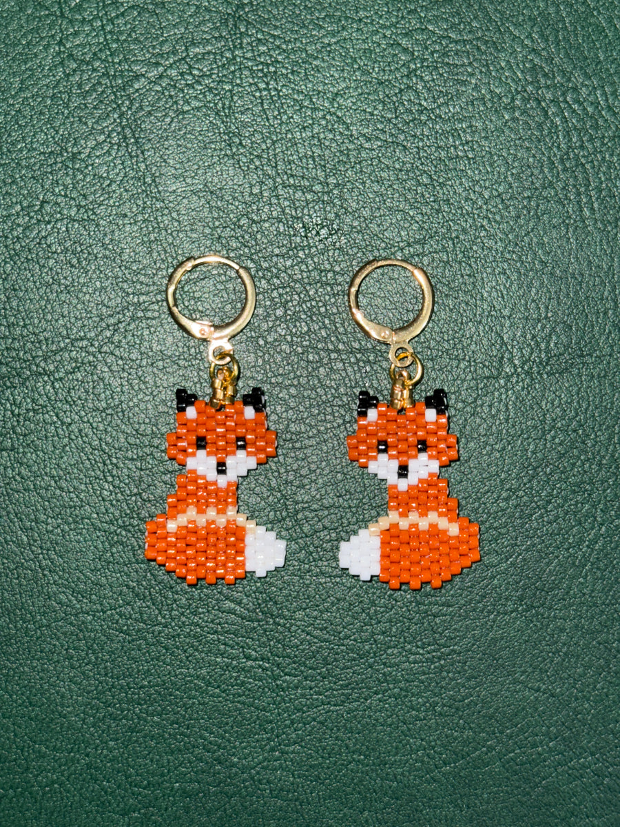 Cute Fox Leverback Earrings