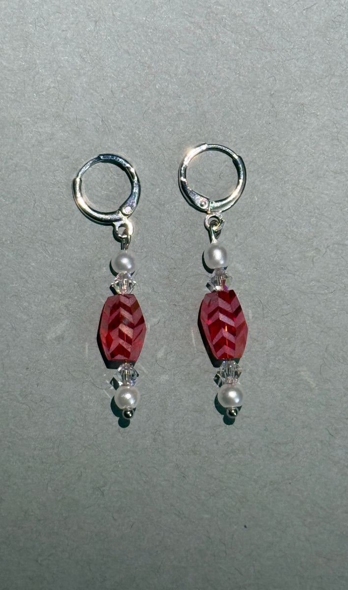 Zazzle Red Glass Earrings