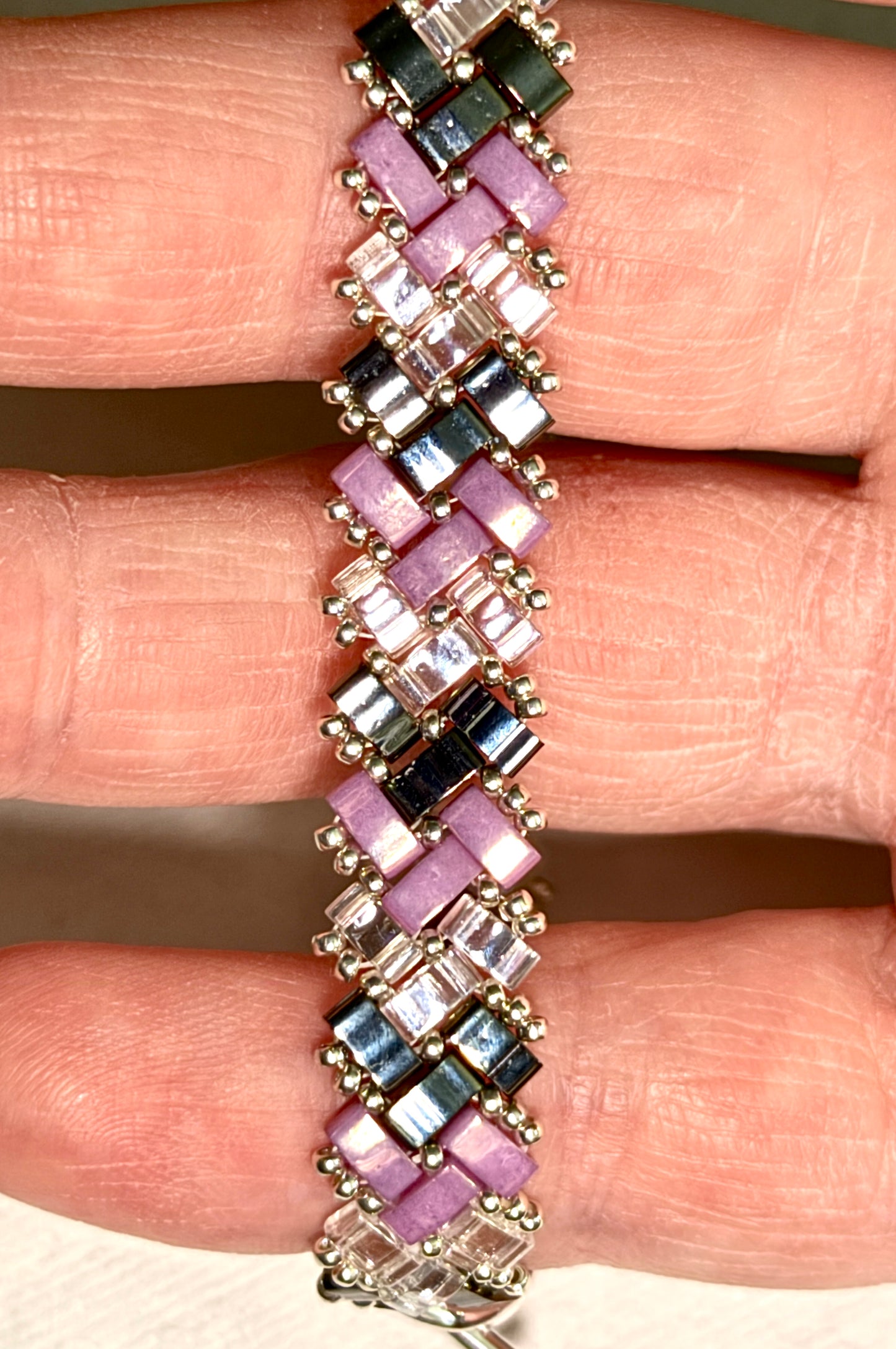Herringbone Style Toggle Bracelet