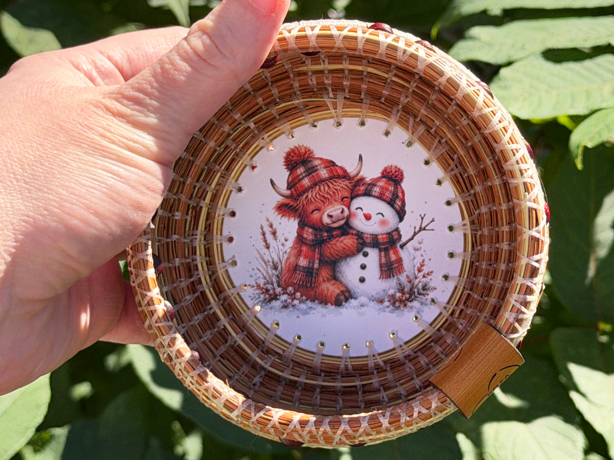 Friends Coiled Pine Needle Basket