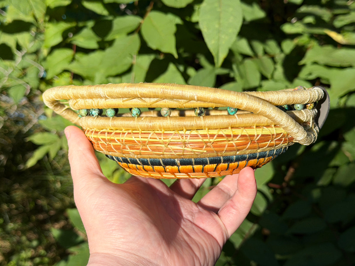 Dragonfly Coiled Pine Needle Basket