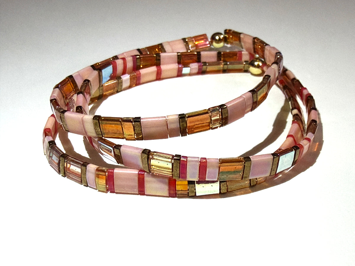 Pink Persuasion Stackable Stretch Bracelets