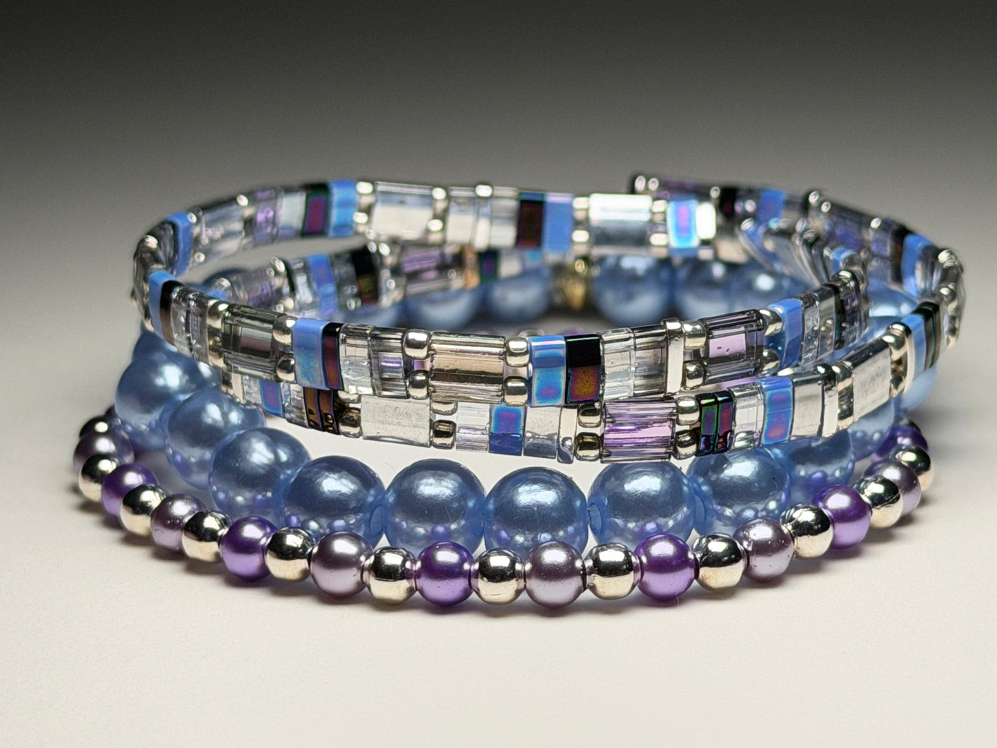 Purple Perfection Stretch And Stack Bracelets