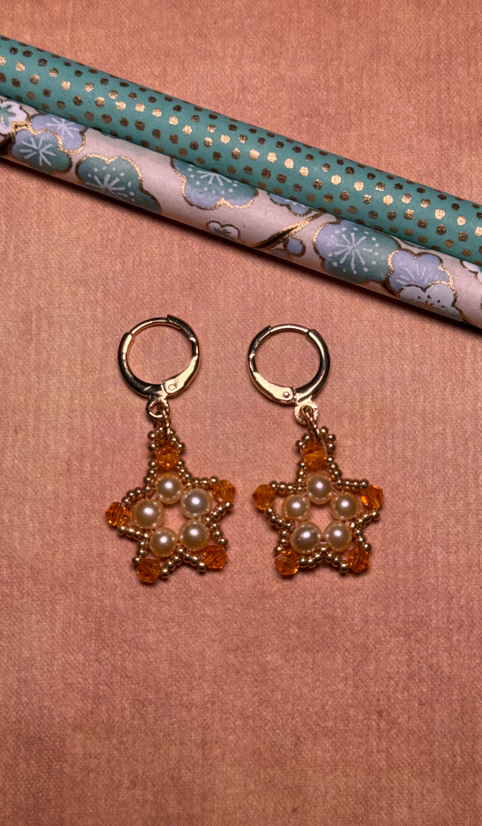 Yellow Wishing Star Leverback Earring