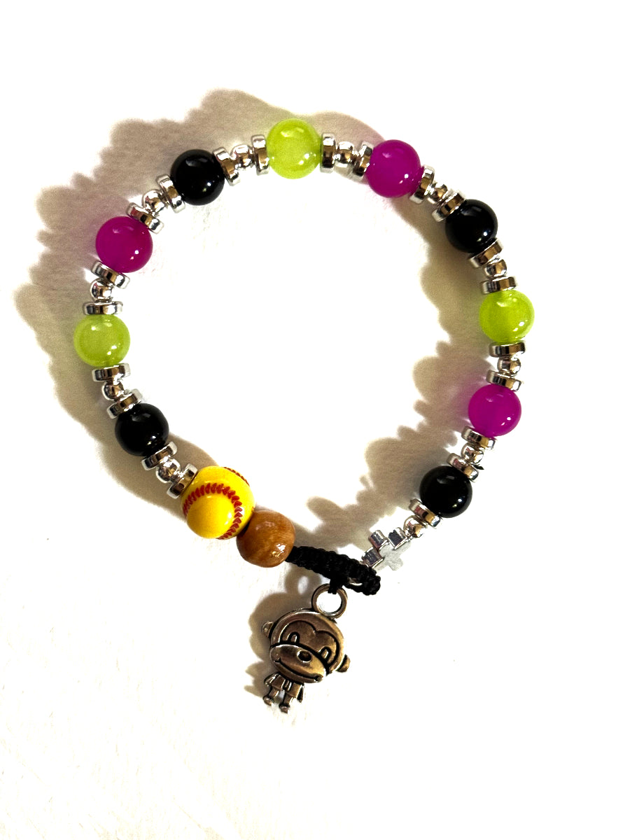 Handcrafted Banana Ball Party Animal Prayer Bead Bracelet