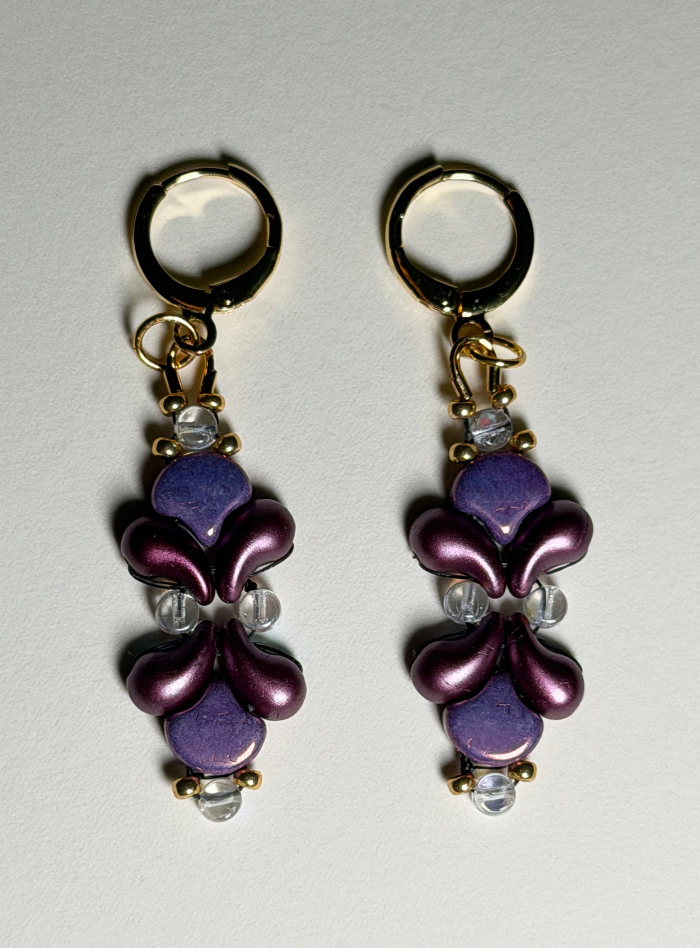 Purple Paisley Earrings