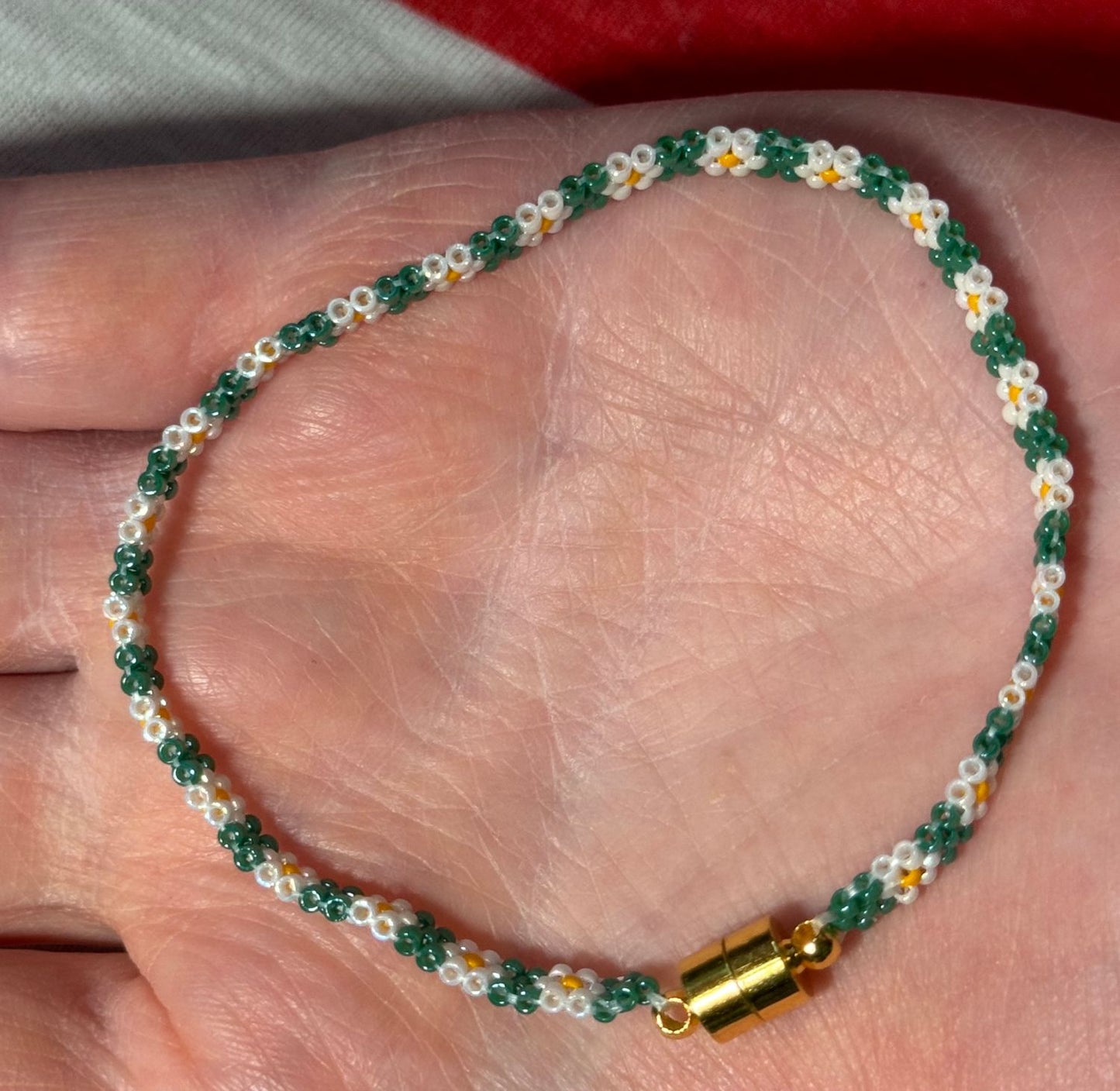 White Daisy Chain Tennis Bracelet