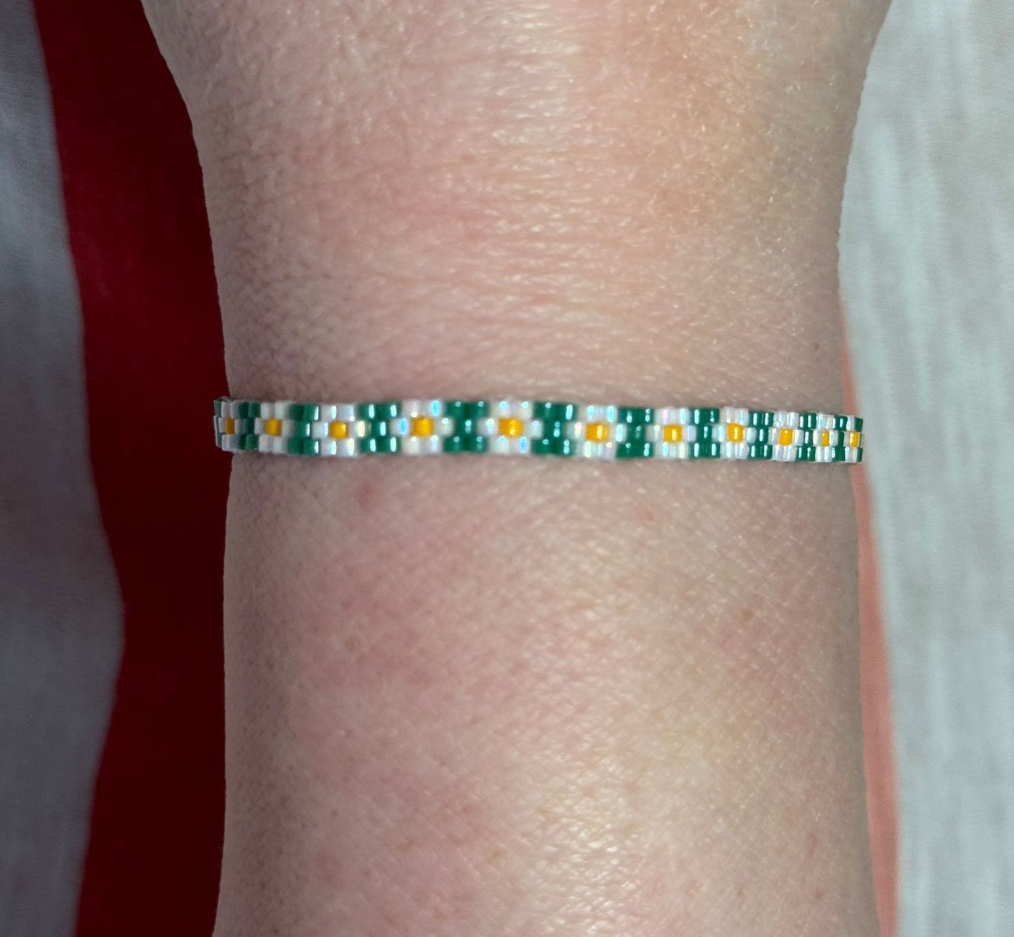 White Daisy Chain Tennis Bracelet