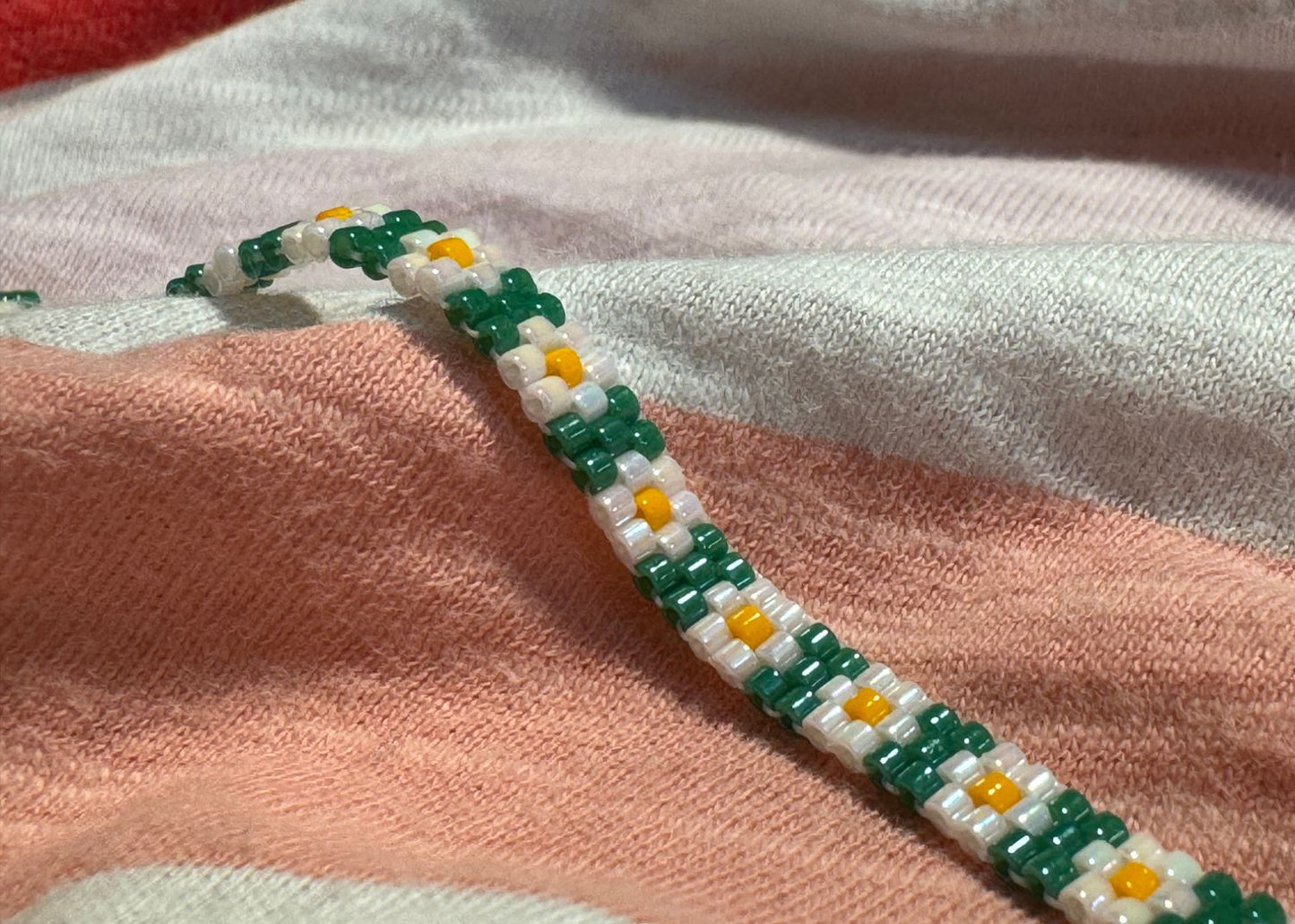 White Daisy Chain Tennis Bracelet