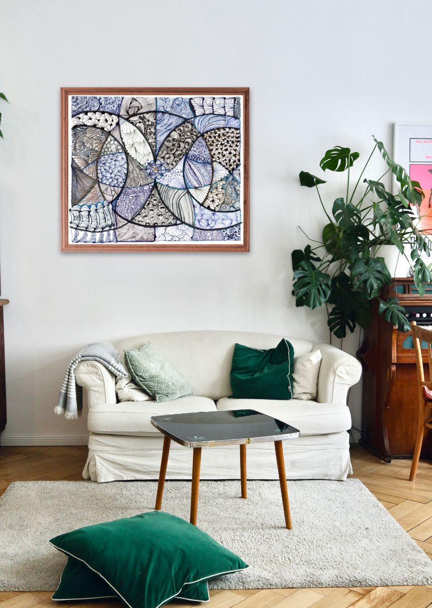 Kaleidoscope Zentangle Art Print