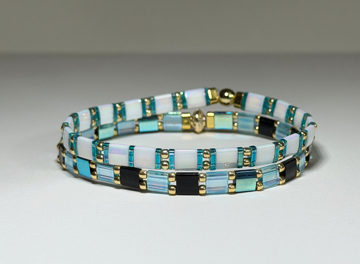 Baja Blue Stretch And Stack Bracelets