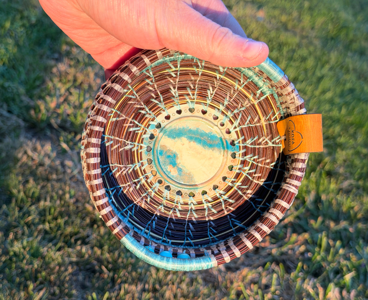 Painted Clouds Center Pine Needle Basket