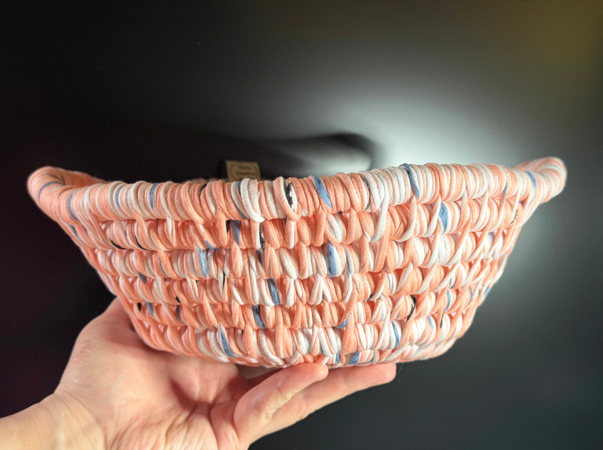 Large Coral Ecoweave Basket
