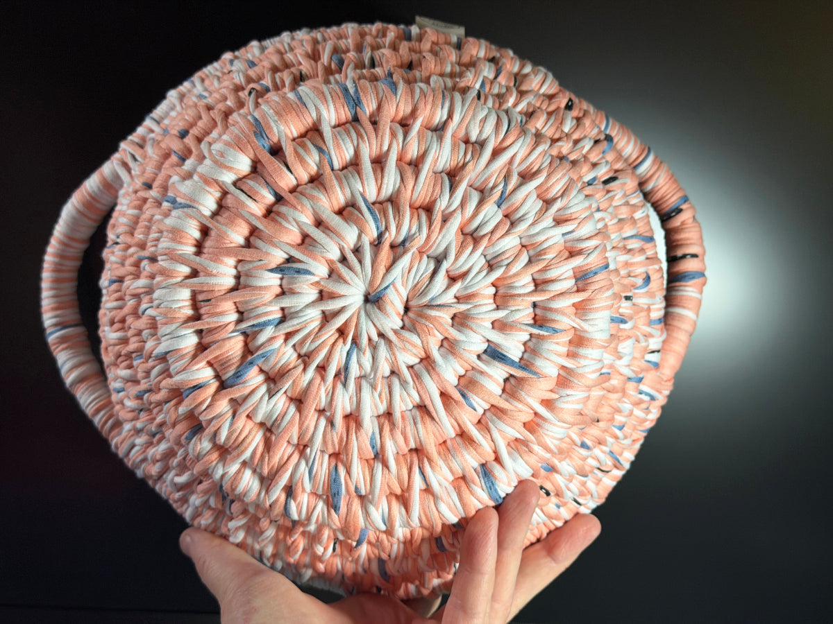 Large Coral Ecoweave Basket