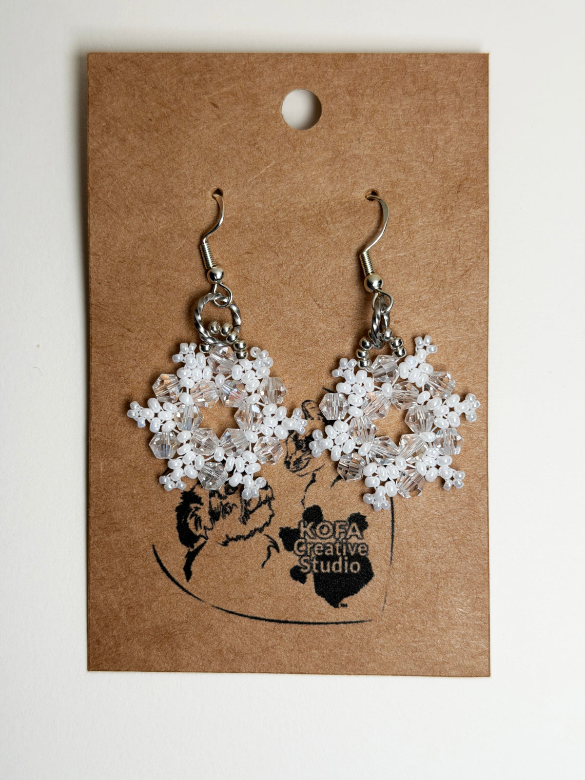 Crystal Snowflake Fishhook Earring