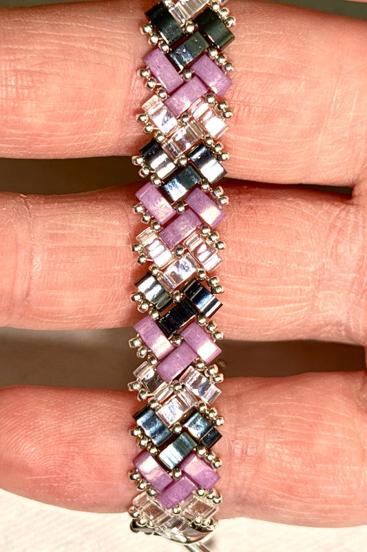 Herringbone Style Toggle Bracelet