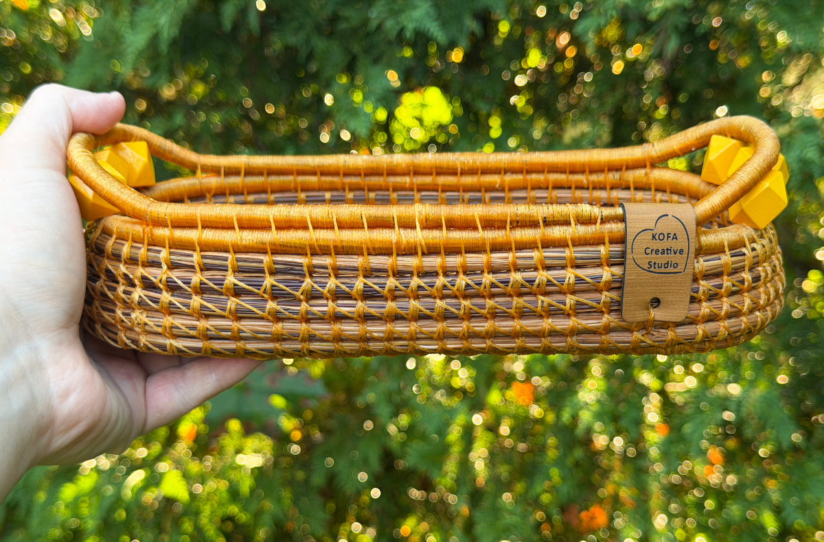 Specialty Coiled Pine Needle Cracker Basket