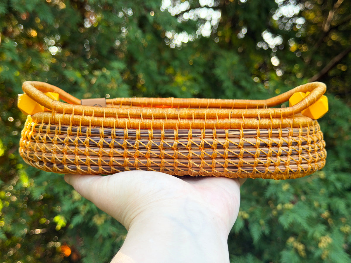 Specialty Coiled Pine Needle Cracker Basket