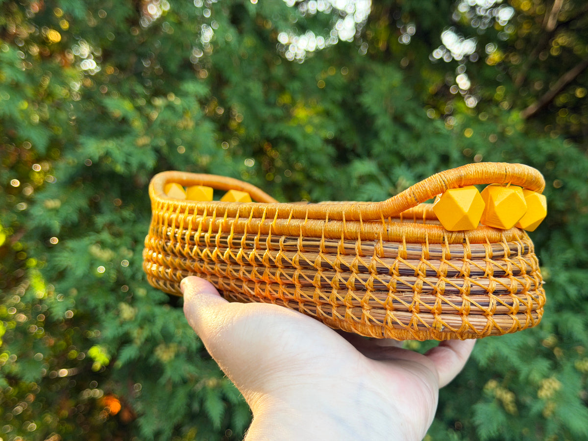 Specialty Coiled Pine Needle Cracker Basket