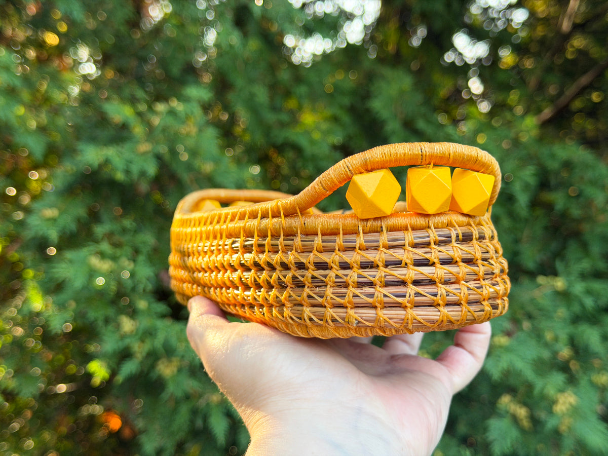Specialty Coiled Pine Needle Cracker Basket