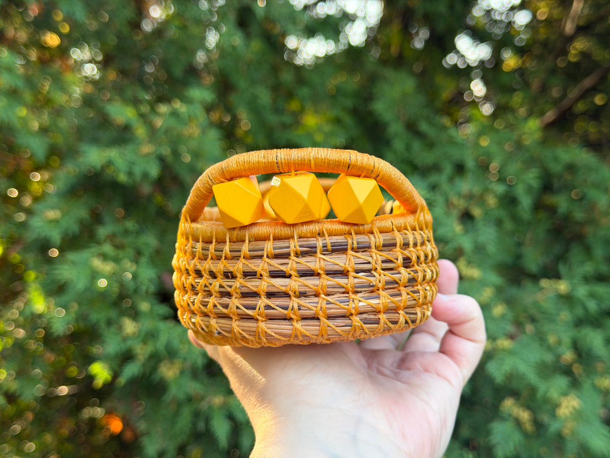 Specialty Coiled Pine Needle Cracker Basket