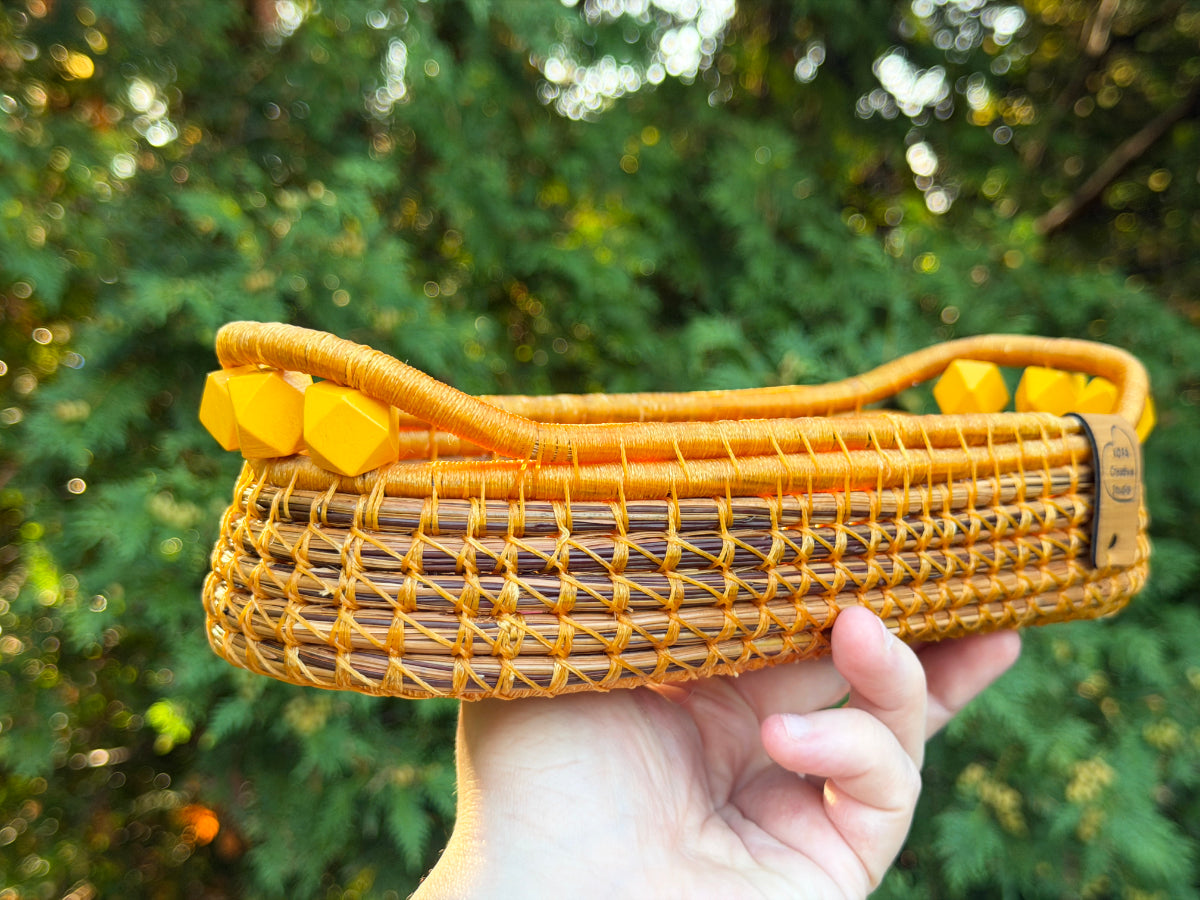 Specialty Coiled Pine Needle Cracker Basket