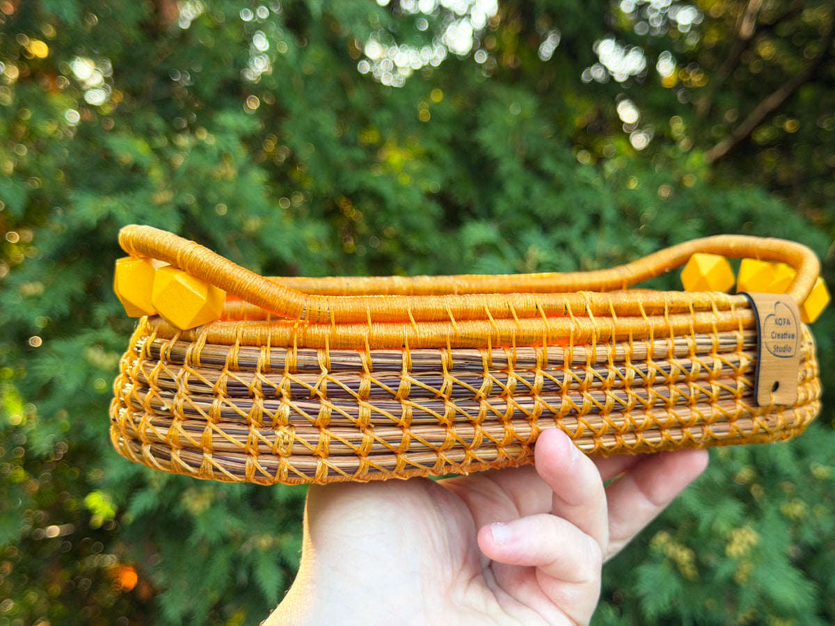 Specialty Coiled Pine Needle Cracker Basket