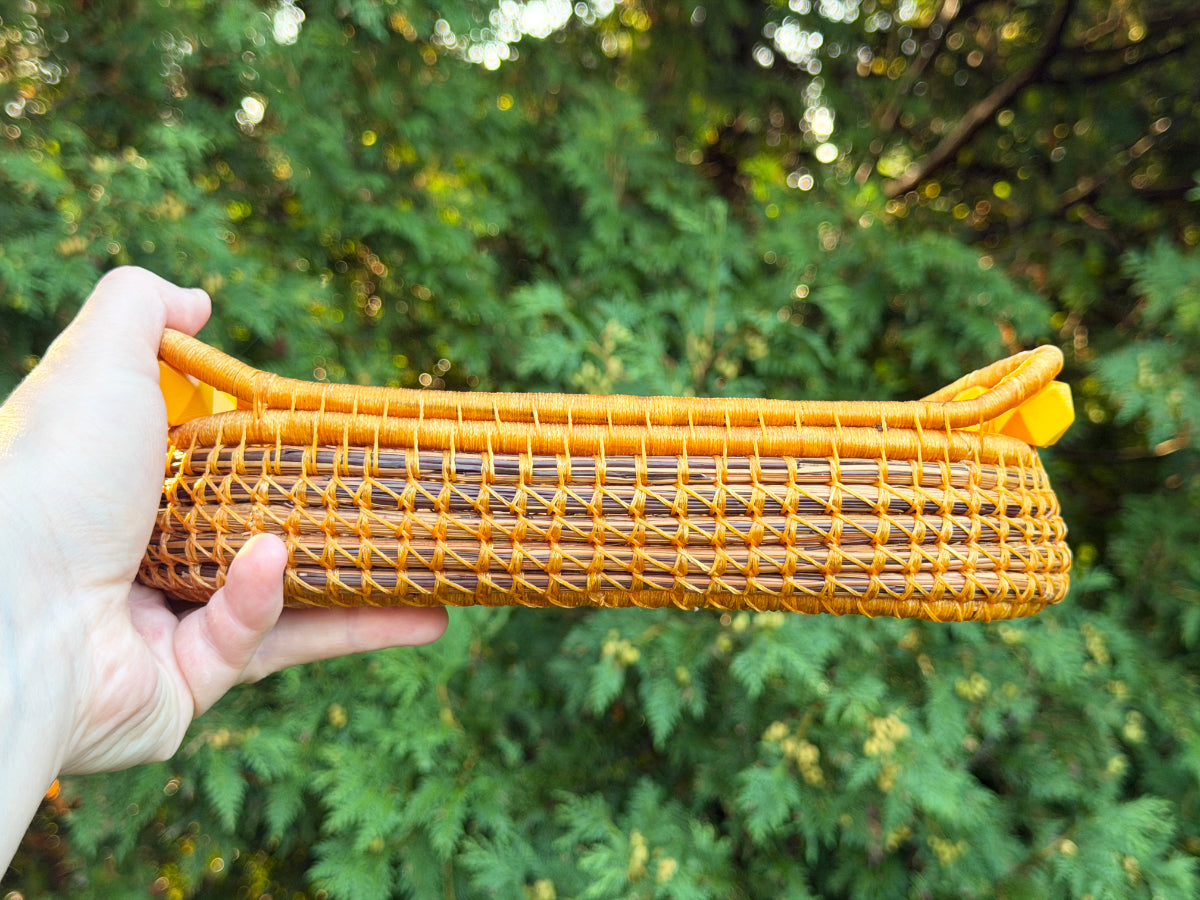 Specialty Coiled Pine Needle Cracker Basket