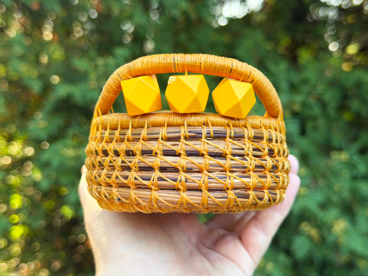 Specialty Coiled Pine Needle Cracker Basket