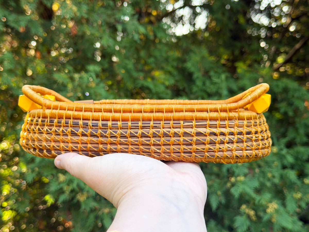 Specialty Coiled Pine Needle Cracker Basket