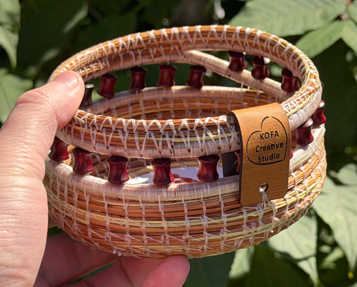 Friends Coiled Pine Needle Basket