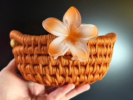 Premium Large Orange Ecoweave Basket