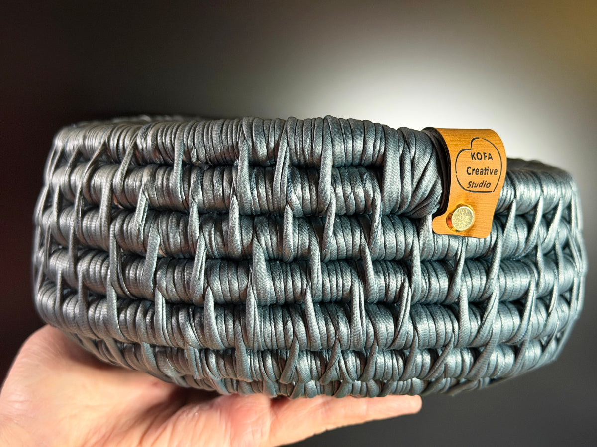 Premium Large Blue Ecoweave Basket