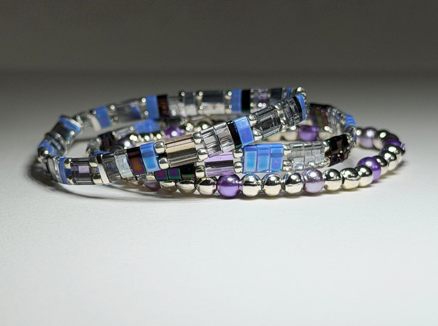 Purple Perfection Stretch And Stack Bracelets