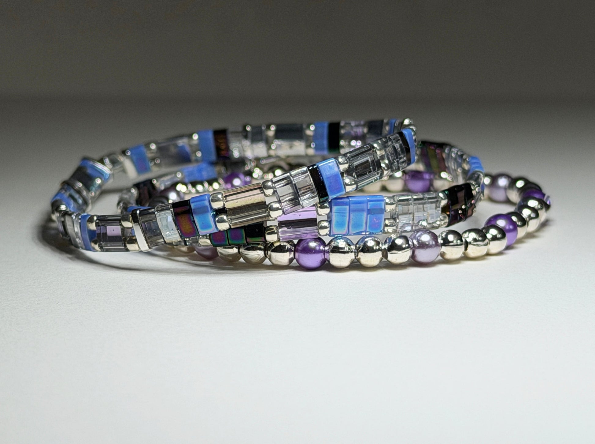 Purple Perfection Stretch And Stack Bracelets