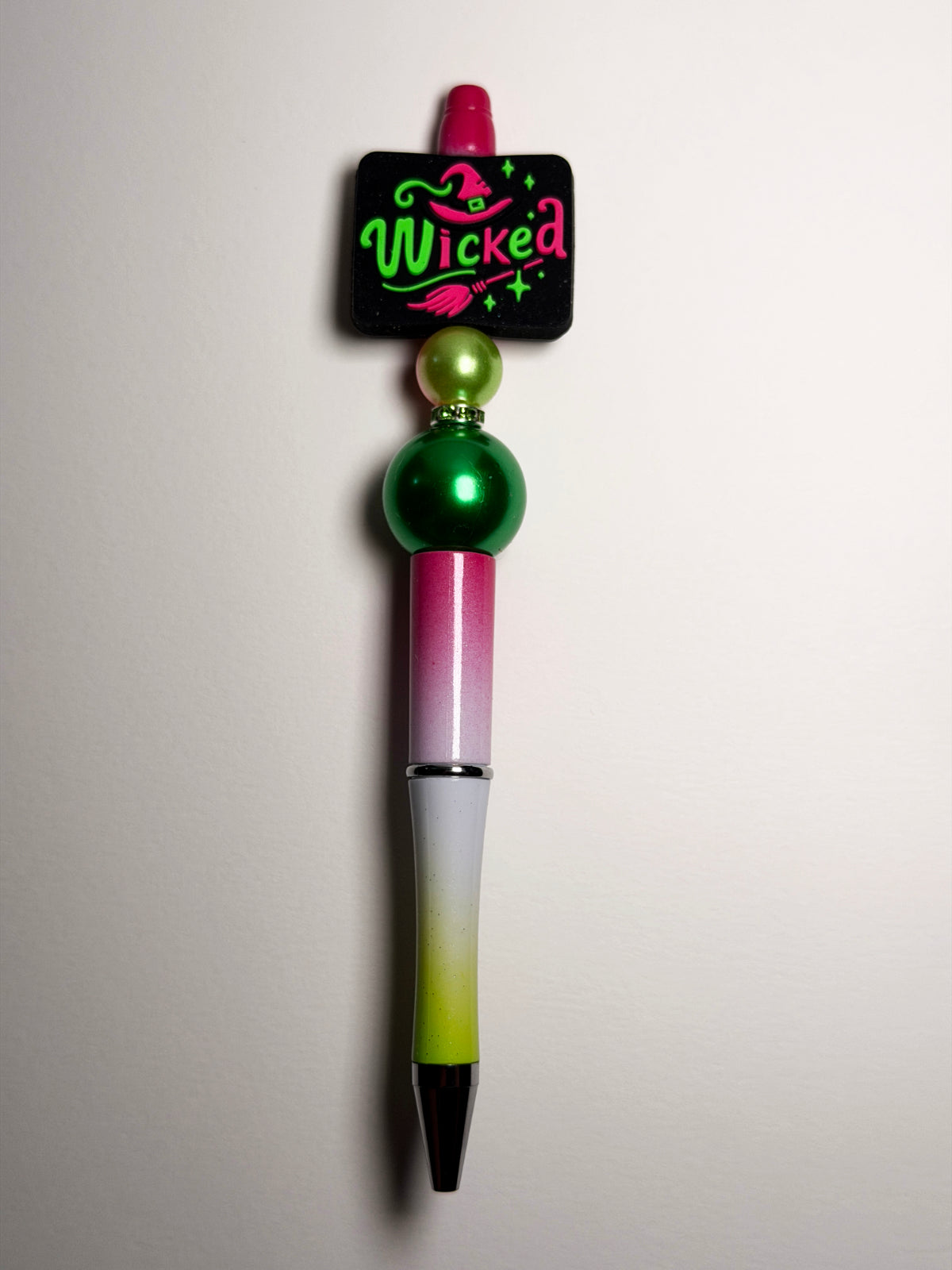 Add Some Fun To Your Everyday Pens! Wicked (Green White and Pink Body)