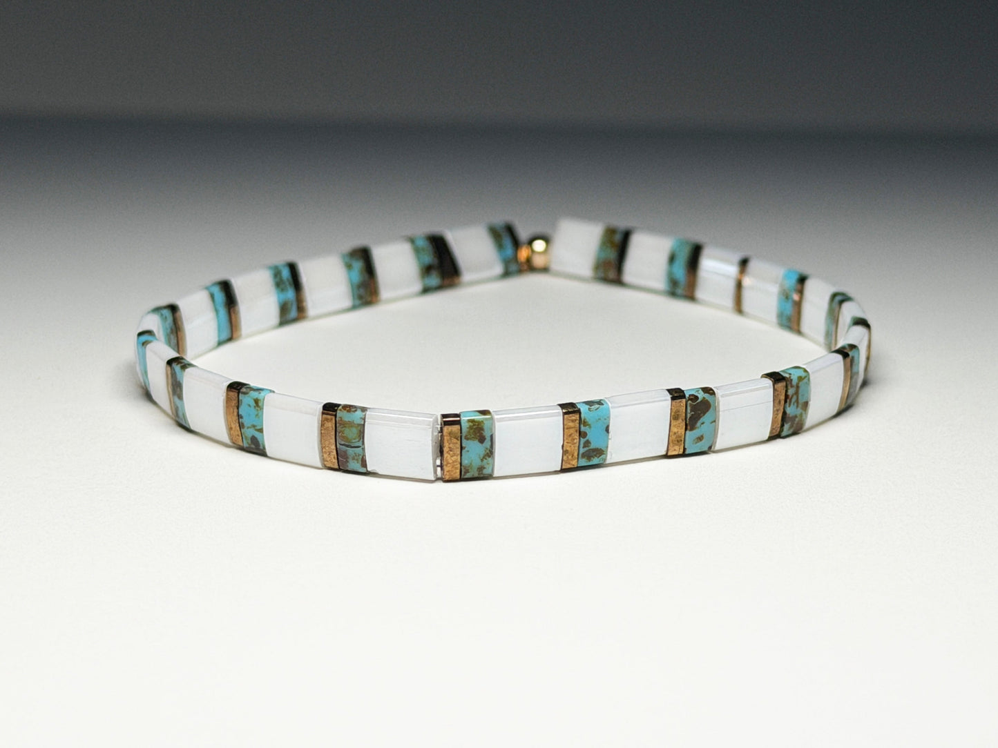 Baja Blue Stretch And Stack Bracelets Caribbean (7 inch)