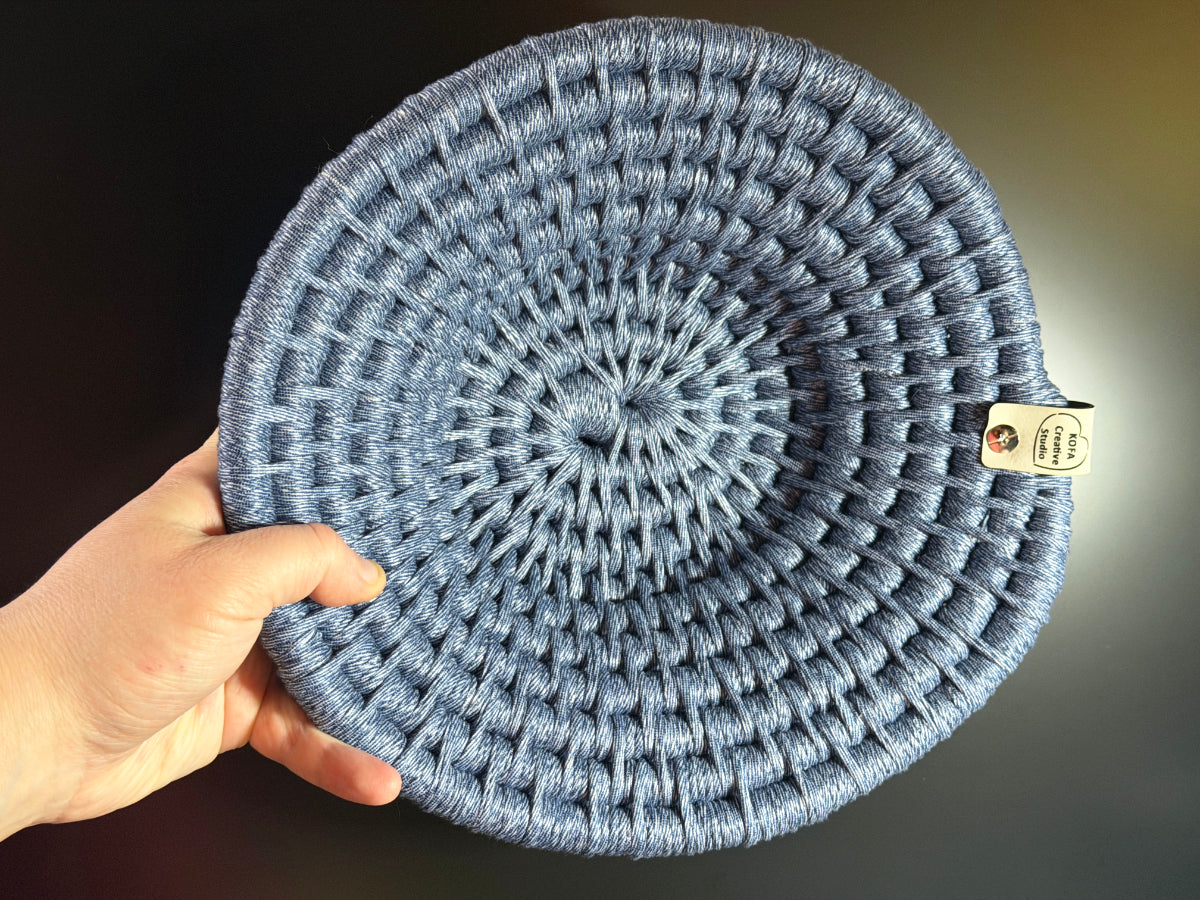 Large Jean Blue Ecoweave Basket