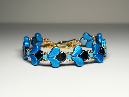 Vibrant Blue Paisley Bracelet