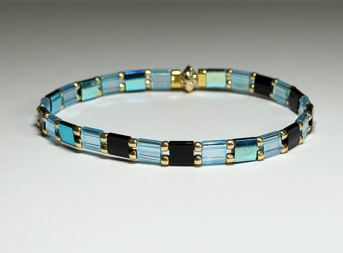 Baja Blue Stretch And Stack Bracelets Manta (7 inch)