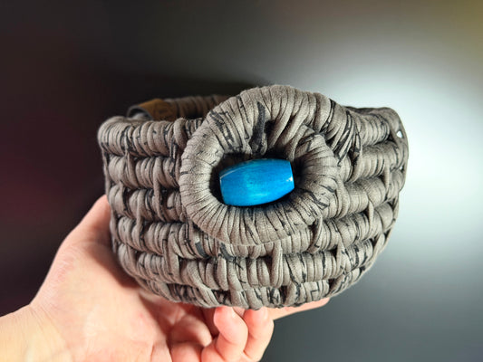 Premium Small Grey Ecoweave Basket